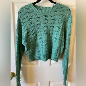 Hollister Mint green Crop Sweater Size Small